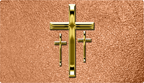 DNSEMP-C-517-GD-SH-CP Empire Corner Gold 3 Crosses Shim Copper
